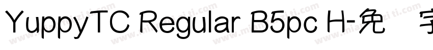 YuppyTC Regular B5pc H字体转换